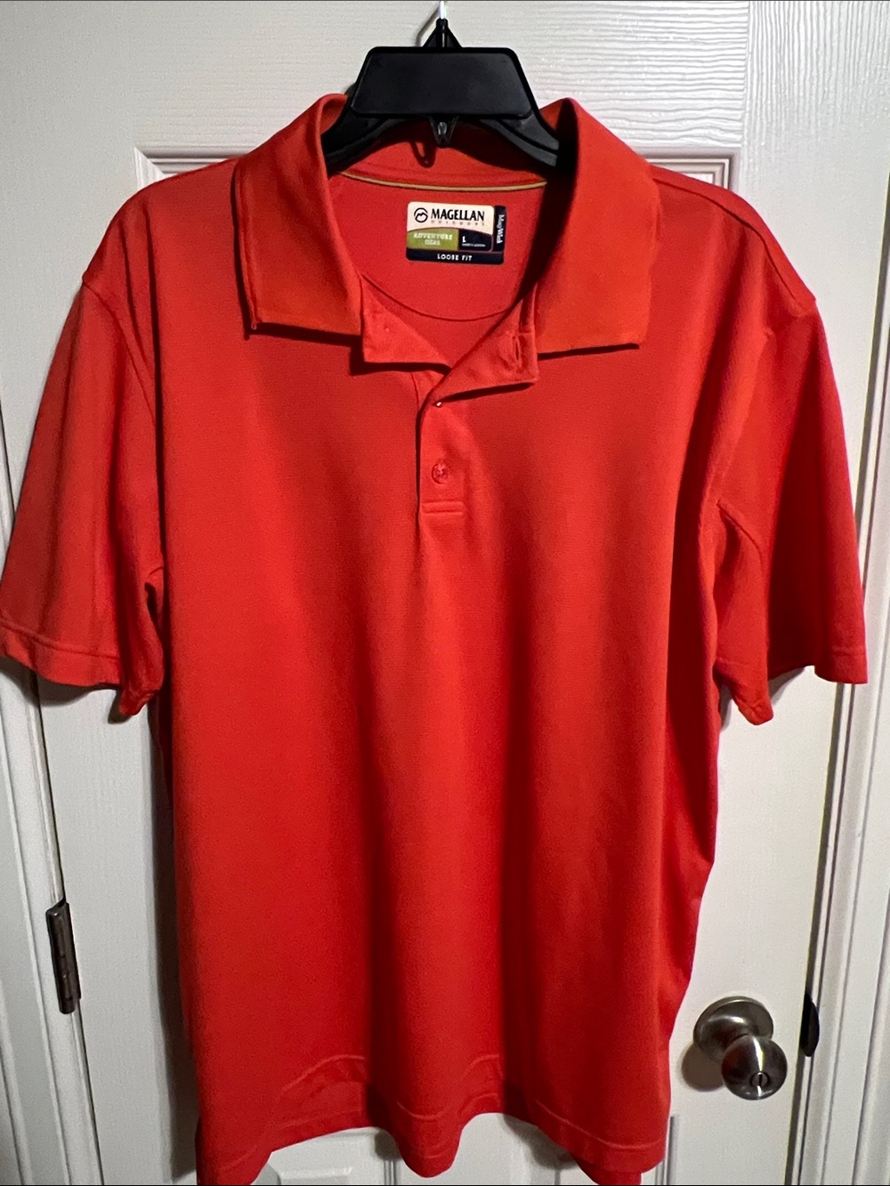 Magellan Outdoors Orange Short-Sleeve Polo Shirt
